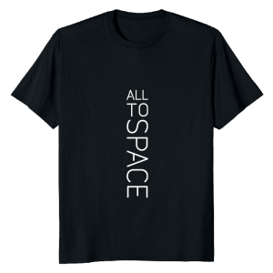 Classic Black T-Shirts All To Space Front White Logo