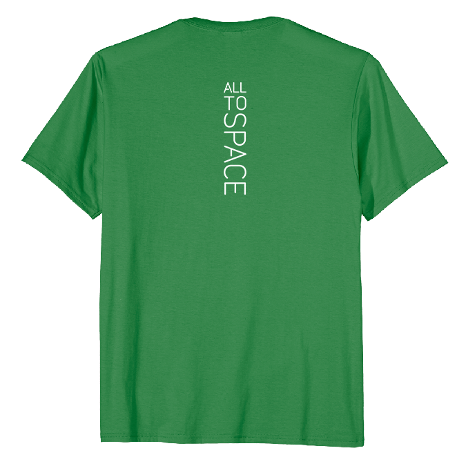 Classic Kelly Green T-Shirts All To Space Back White Logo Classic Kelly Green T-Shirts All To Space Back White Logo