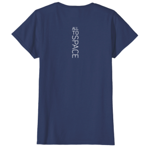 Classic Navy Womens T-Shirts All To Space Back White Logo