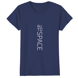 Classic Navy Womens T-Shirts All To Space Front White Logo