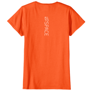 Classic Orange Womens T-Shirts All To Space Back White Logo