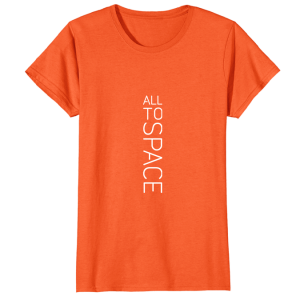 Classic Orange Womens T-Shirts All To Space Front White Logo