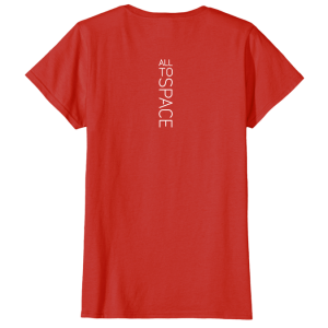 Classic Red Womens T-Shirts All To Space Back White Logo