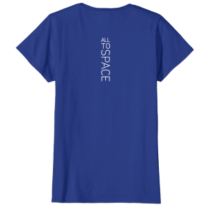 Classic Royal Blue Womens T-Shirts All To Space Back White Logo